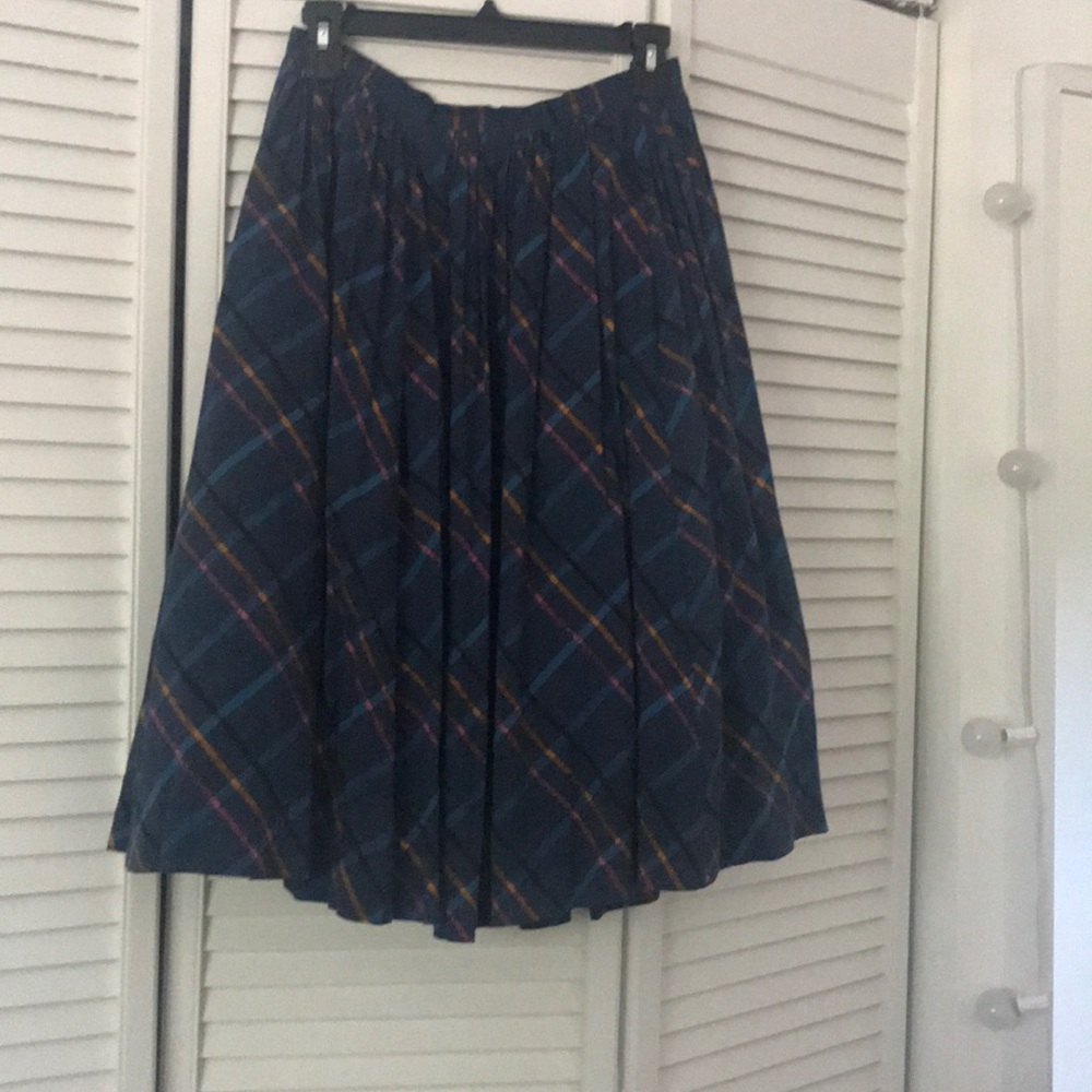 Plenty by Tracy Reese pleated plaid skirt